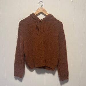 Cozy Brown Hooded Sweater